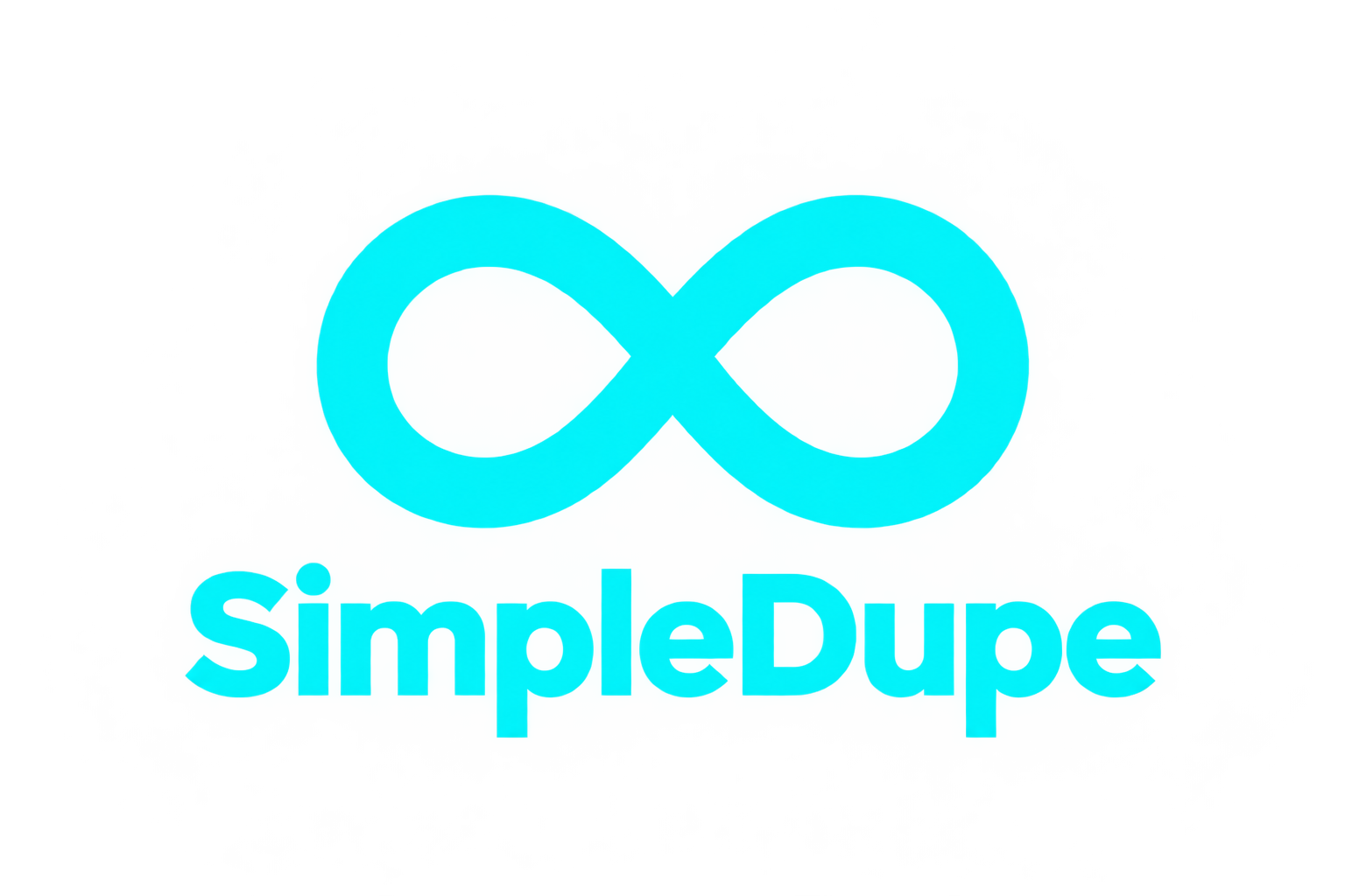 SimpleDupe cyan infinity logo